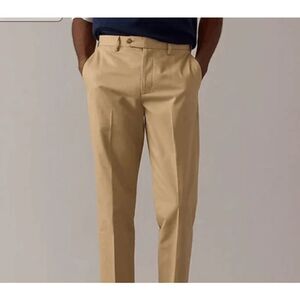 J. Crew Bowery Dress Pants Khaki Tan Beige Slim Chinos Size 33x32